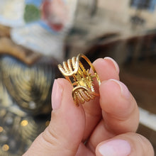 Load image into Gallery viewer, Bague dorée inoxydable réglable