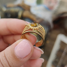 Load image into Gallery viewer, Bague dorée inoxydable réglable
