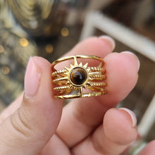 Load image into Gallery viewer, Bague dorée inoxydable réglable