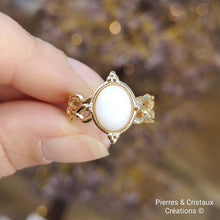 Load image into Gallery viewer, Bague dorée inoxydable réglable