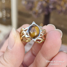 Load image into Gallery viewer, Bague dorée inoxydable réglable
