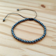 Cargar imagen en el visor de la galería, Bracelet réglable en Hématite 4mm