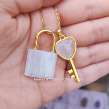 Charger l'image dans la galerie, Pendentifs Clé et Cadenas (pierres au choix)