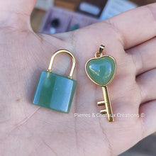Charger l'image dans la galerie, Pendentifs Clé et Cadenas (pierres au choix)