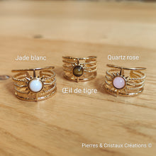 Load image into Gallery viewer, Bague dorée inoxydable réglable