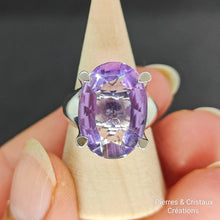 Load image into Gallery viewer, Bague Améthyste en argent