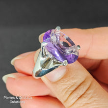 Load image into Gallery viewer, Bague Améthyste en argent