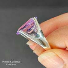 Load image into Gallery viewer, Bague Améthyste en argent