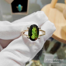 Charger l'image dans la galerie, Tourmaline verte sur bague en argent