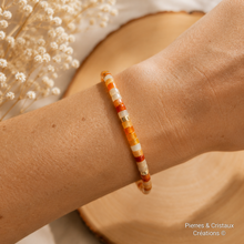 Load image into Gallery viewer, Bracelet réglable en aventurine orange