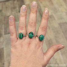 Cargar imagen en el visor de la galería, Bague réglables en Malachite