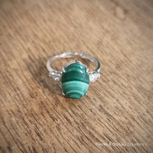 Cargar imagen en el visor de la galería, Bague réglables en Malachite