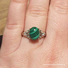 Cargar imagen en el visor de la galería, Bague réglables en Malachite