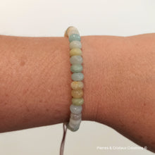 Cargar imagen en el visor de la galería, Bracelet réglable perles plates
