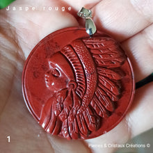 Charger l'image dans la galerie, Pendentifs Indien Jaspe rouge