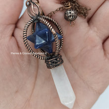 Load image into Gallery viewer, Pendule Merkaba cuivrés ou argentés