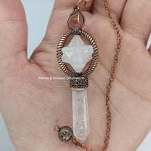 Load image into Gallery viewer, Pendule Merkaba cuivrés ou argentés
