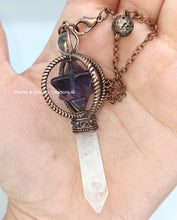 Load image into Gallery viewer, Pendule Merkaba cuivrés ou argentés