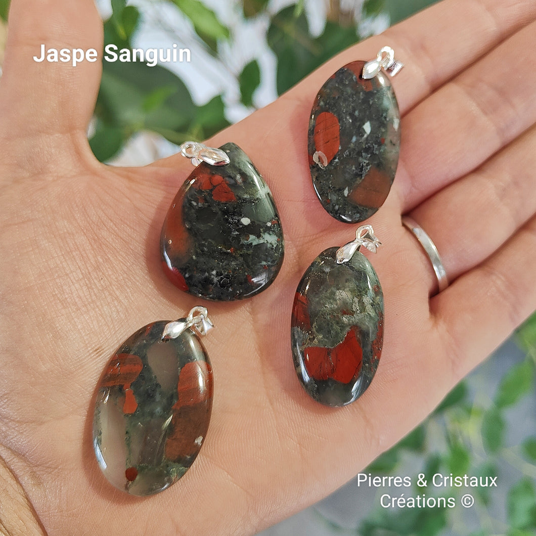 Pendentif Jaspe Sanguin