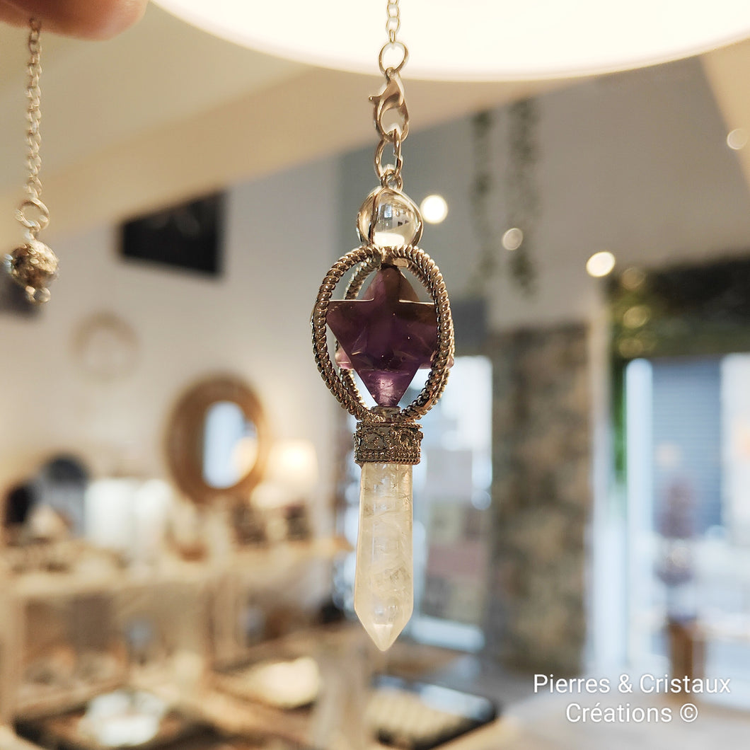 Pendule Merkaba cuivrés ou argentés