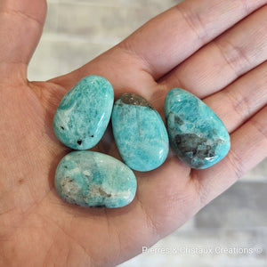 Pendentif Amazonite (pierre roulée percée)