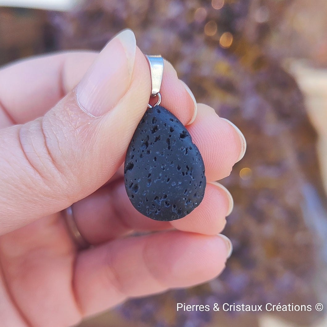 Pendentif Pierre Volcanique