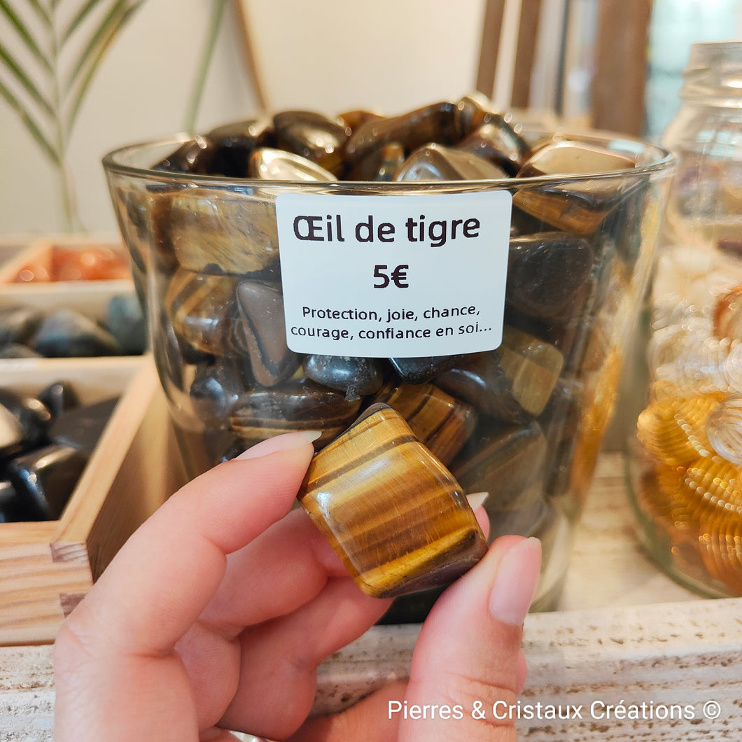 Pierre Roulée Œil de Tigre grand modèle