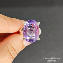 Cargar imagen en el visor de la galería, Bague Améthyste en argent

