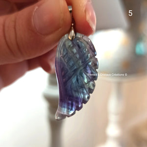 Pendentif Aile Fluorite