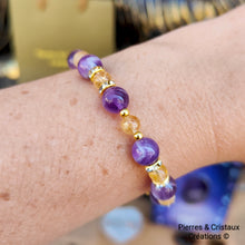 Load image into Gallery viewer, Bracelet Améthyste &amp; Citrine
