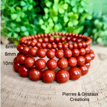 Load image into Gallery viewer, Bracelet Jaspe rouge 4 à 10mm
