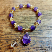 Load image into Gallery viewer, Bracelet Améthyste &amp; Citrine

