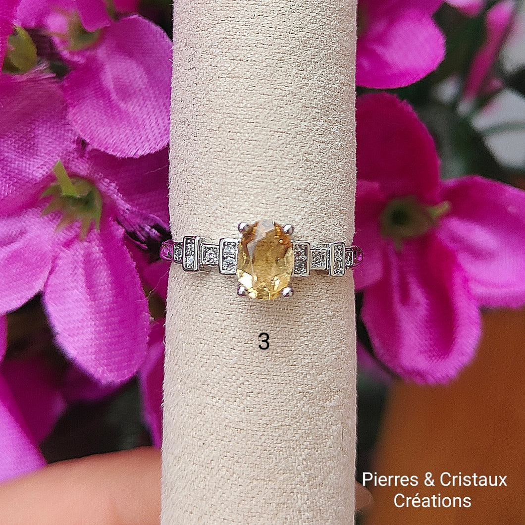 Bague réglable en Citrine