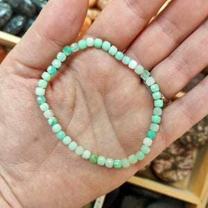 Bracelet Chrysoprase australienne cubique à facettes
