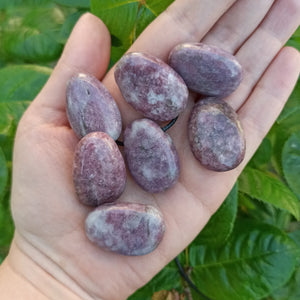 Pendentif Lépidolite (pierre roulée percée)