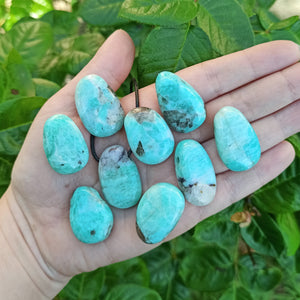 Pendentif Amazonite (pierre roulée percée)