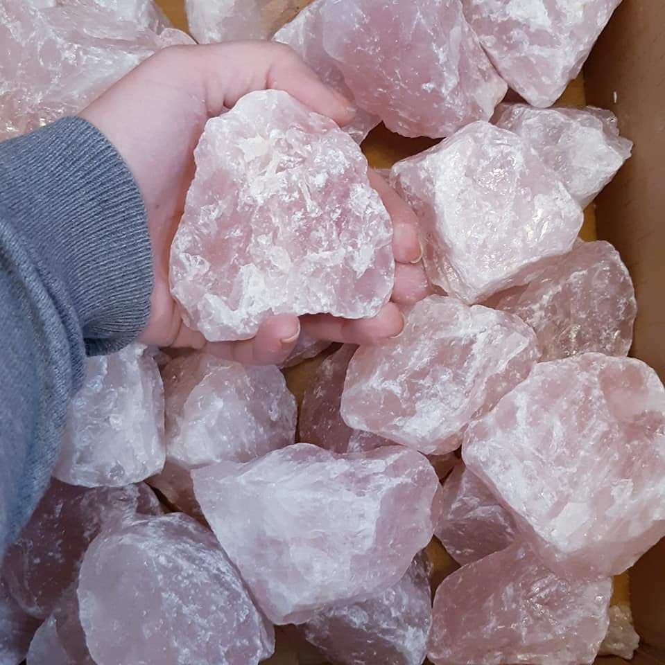 Bloc de Quartz rose brut