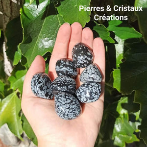 Obsidienne Flocons de neige en pierres roulées