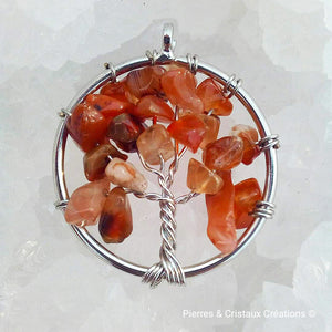 Pendentif Arbre de Vie (plusieurs pierres disponibles)