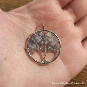 Pendentif Arbre de Vie (plusieurs pierres disponibles)