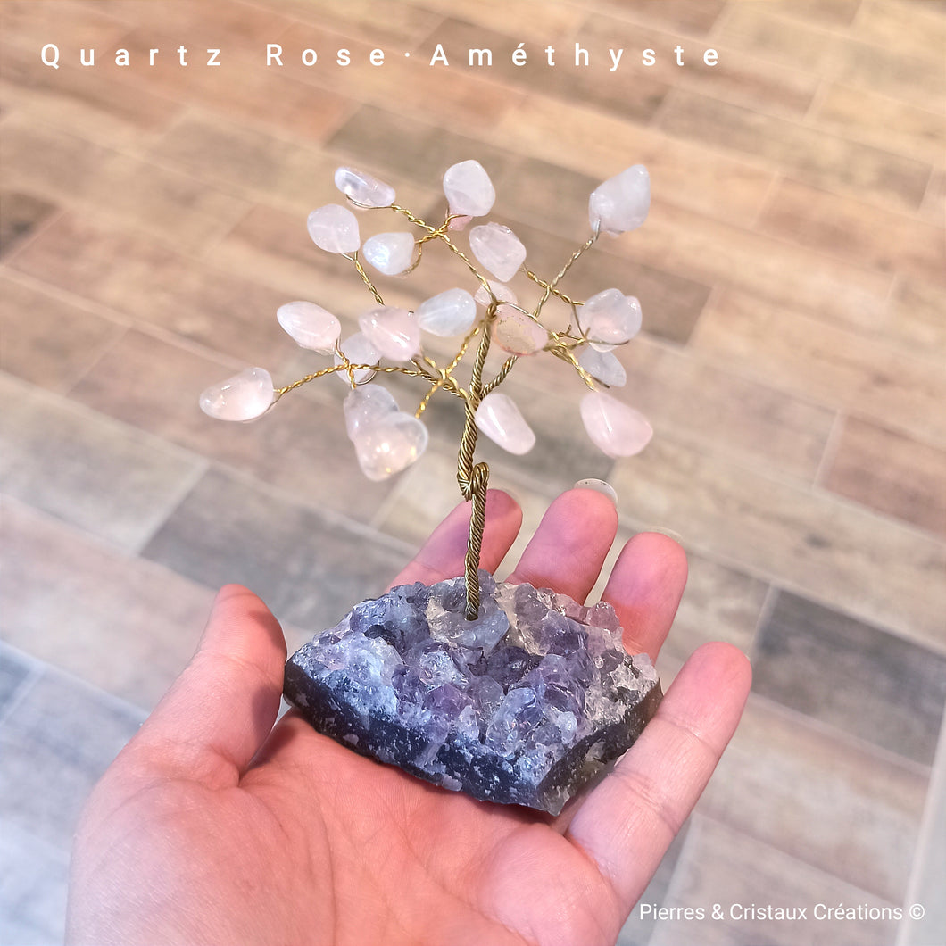 Arbre de Vie Quartz rose Améthyste