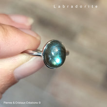 Cargar imagen en el visor de la galería, Bague réglable Labradorite
