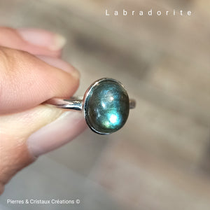 Bague réglable Labradorite