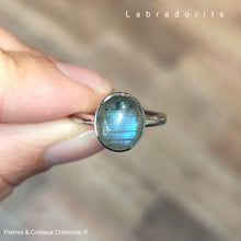 Cargar imagen en el visor de la galería, Bague réglable Labradorite
