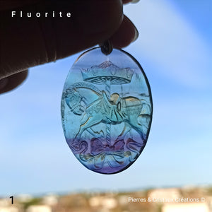 Pendentifs Carrousel en Fluorite