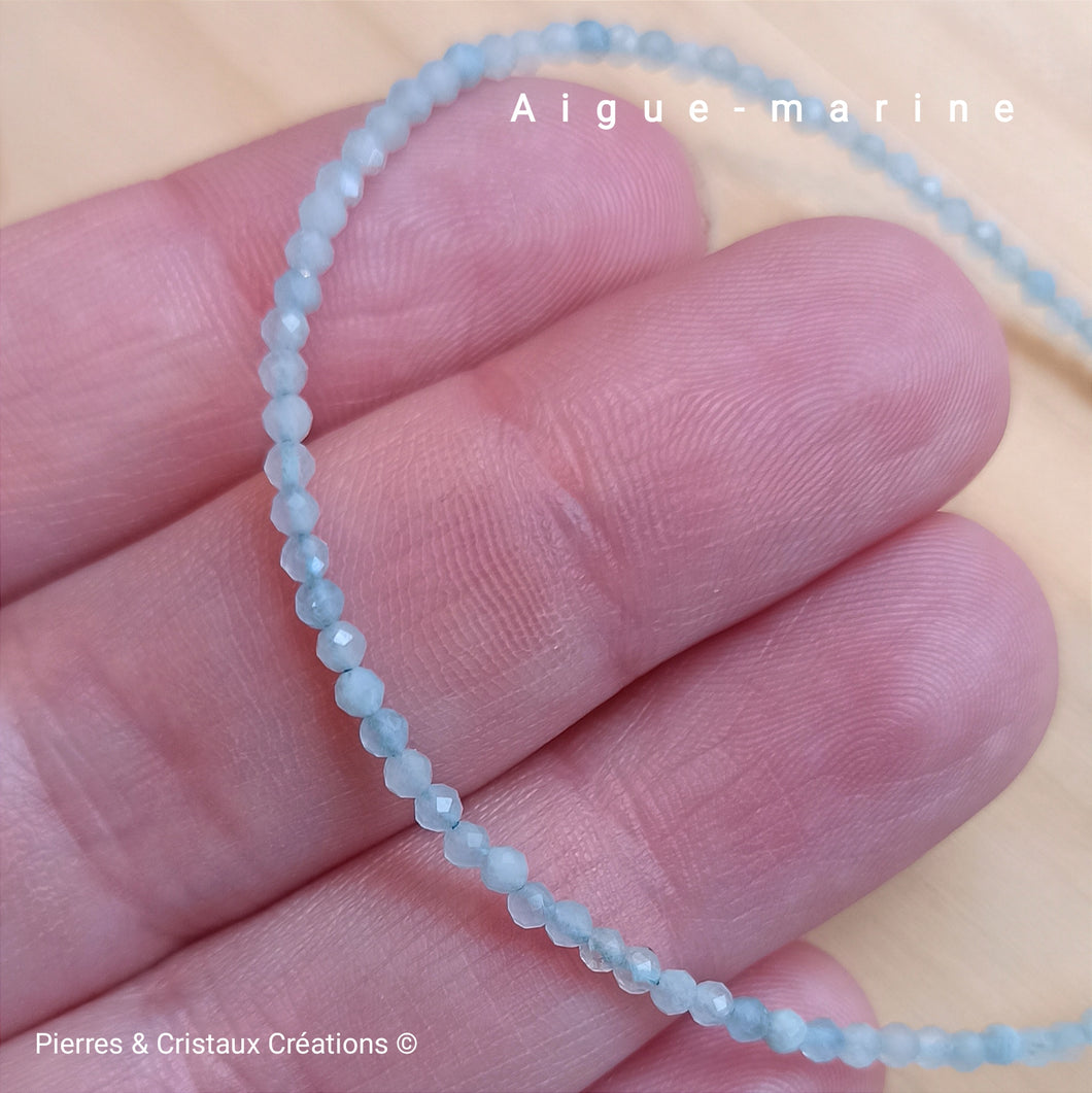 Collier ras de cou facettes