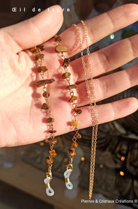 Chaînes à lunettes (plusieurs pierres disponibles)