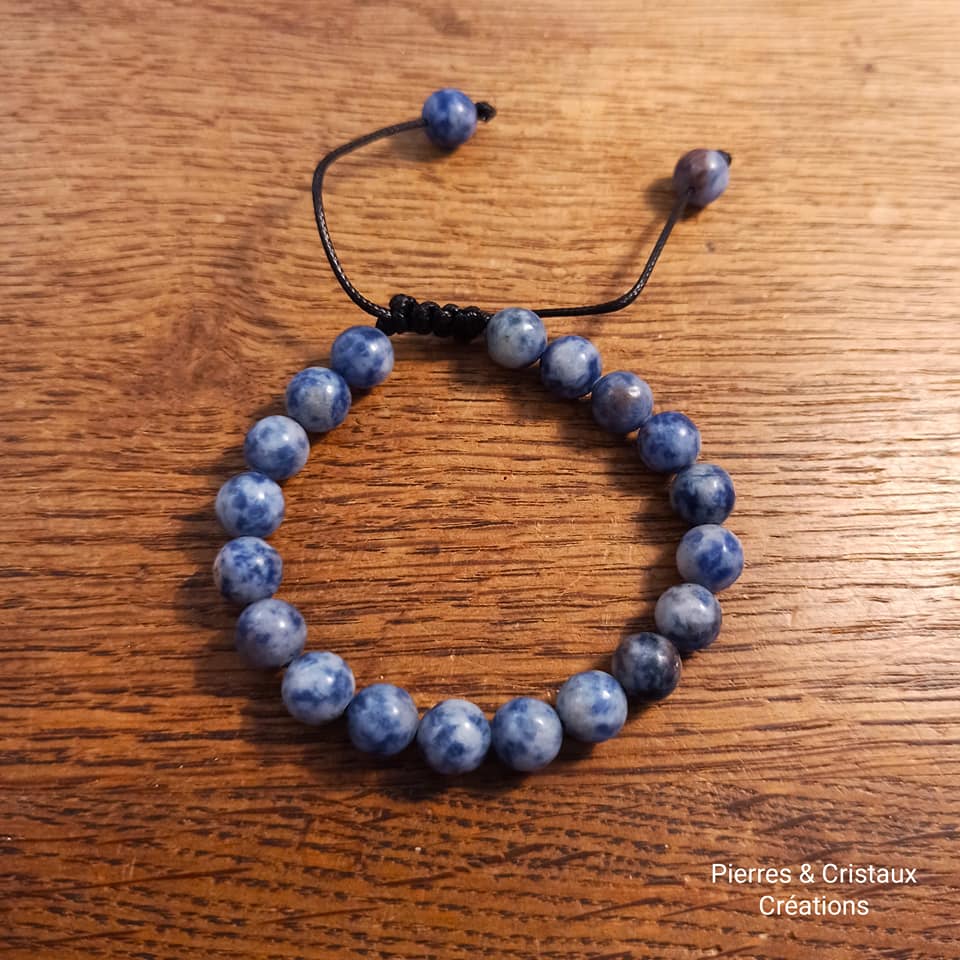 Bracelet réglable en Sodalite