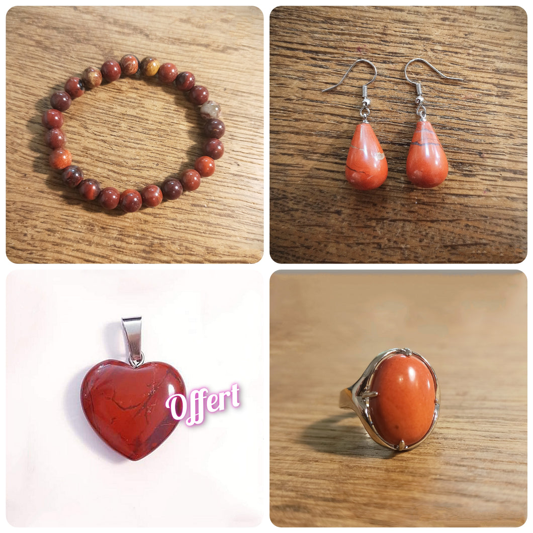 Parures Jaspe rouge