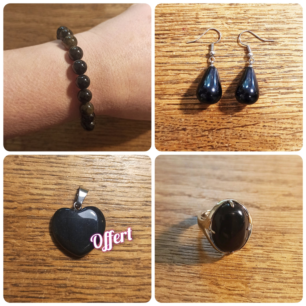 Parure Obsidienne